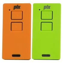 2 Controle Portão Alarme Cerca 2 Canais Tx Pix 433,92mhz Garen Ppa Zap Rcg Seg Laranja Verde