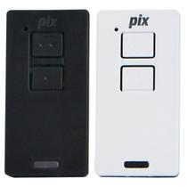 2 Controle Portão Alarme Cerca 2 Canais Tx Pix 433,92mhz Garen Ppa Zap Rcg Seg Preto Branco