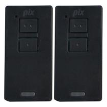 2 Controle Portão Alarme Cerca 2 Canais Tx Pix 433,92mhz Garen Ppa Zap Rcg Seg Preto