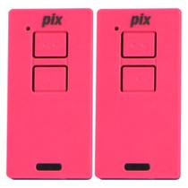 2 Controle Portão Alarme Cerca 2 Canais Tx Pix 433,92mhz Garen Ppa Zap Rcg Seg Rosa