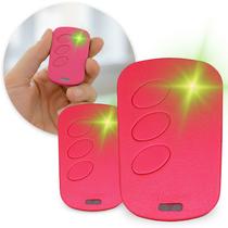 2 Controle Remoto Para Portão Eletrônico Com Pilha Rosa Kit 2 Controle Remoto Para Portão Eletrônico Com Pilha Rosa Kit
