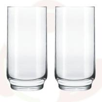2 Copo de Vidro Lights 410ML Transparente Long Drink Suco