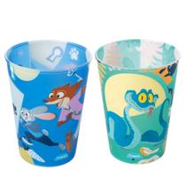 2 Copos 320ml Estampa Zootopia Plasútil Infantil