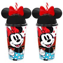 2 Copos 500ml Shake com Orelhas da Minnie Vermelha Original Plasútil 2 Copos 500ml Shake com Orelhas da Minnie Vermelha Original Plasútil