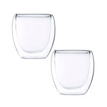 2 Copos com Parede Dupla Blend em Vidro 250ml Maxwell & Williams