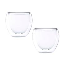 2 Copos com Parede Dupla Blend em Vidro 80ml Maxwell & Williams