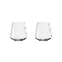 2 Copos De Cristal Para Vinho Tinto 400 Ml Sandra Bohemia