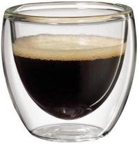 2 Copos de Vidro Borosilicato Duplo 80ml Isolante Térmico Mantém Temperatura Ideal Café Quente ou Frio Durável e Resistente