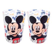 2 Copos Estampa do Mickey 320ml Plasútl para Suco e Refri Infantil