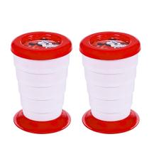2 Copos Portátil Retrátil Minnie Vermelho 330ml Portátil