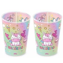 2 Copos Unicórnio 320ml BPA Free Plasútil Infantil p/ Refrigerante e Suco 2 Copos Unicórnio 320ml BPA Free Plasútil Infantil p/ Refrigerante e Suco