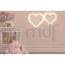 2 Corações Luminosos Decorativos em luz de led - J & R Personalização em MDF