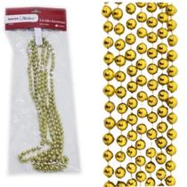 2 Cordão de Bolinhas Decorativo Arvore Natal Dourado 1,80m 2 Cordão de Bolinhas Decorativo Arvore Natal Dourado 1,80m