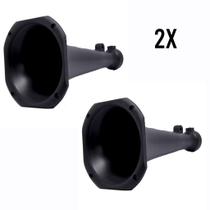2 Cornetas Longa Para Som Automotivo Permak Boca Redonda Corneta Preta LC1425 2 Cornetas Longa Para Som Automotivo Permak Boca Redonda Corneta Preta LC1425