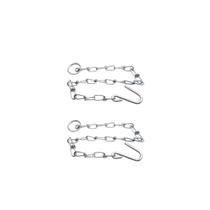 2 CORRENTES PARA REDE Nº 3,4MM 70CM ZINCADA