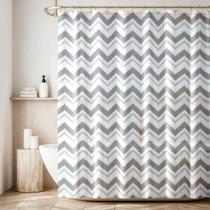 2 Cortina Box Banheiro Antimofo Ganchos 180X180 Pev Es M06