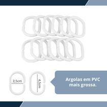 2 Cortina Box Banheiro Pvc Grossa Antimofo Ilhós 140X230