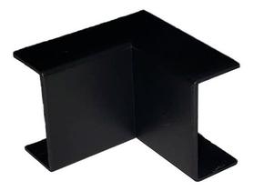 2 Cotovelo Interno Para Acabamento De Canaleta Preta Preto