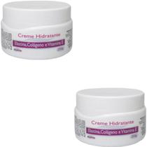 2 Creme Hidratante Alquimia Elastina Colágeno e Vitamina E Pote 250g