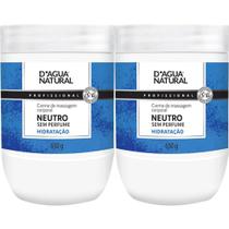 2 Creme Massagem Corporal Neutro 650G Dagua natural