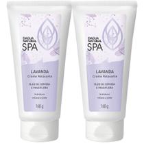 2 Creme Massagem Relaxante SPA Lavanda 160G D'Agua Natural