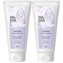 2 Creme Massagem Relaxante SPA Lavanda 160G D'Agua Natural