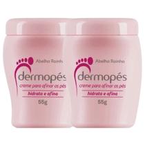 2 Creme para Afinar os Pés Ressecados e Rachados Dermopés 55 g