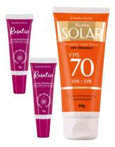 2 Creme Regenerador para Área dos Olhos Rosativ + Protetor Solar Facial com Vitamina E 70 FPS