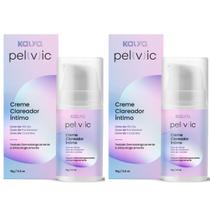 2 Cremes Clareador Íntimo PELVIC Virilha Coxas Axila Hidrata