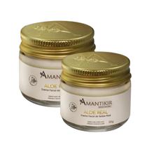 2 Cremes Facial Aloe Real Amantikir - 30g 2 Cremes Facial Aloe Real Amantikir - 30g