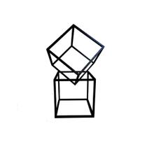 2 Cubos Decorativos - Quadrado Geométrico, Decoração Sala