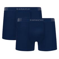 2 Cuecas De Microfibra Boxer Box Selene Sem Costura Plus Size