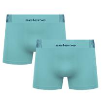 2 Cuecas Selene Boxer Box Microfibra Modelo Juvenil Infantil Sem Costura