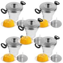 2 Cuscuzeira Individual Pequena Alumínio Panela Vapor 2 Cuscuzeira Individual Pequena Alumínio Panela Vapor