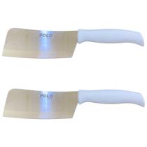 2 Cutelo Profissional P/ Cozinha Artesanal Açougueiro Afiada 2 Cutelo Profissional P/ Cozinha Artesanal Açougueiro Afiada