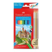 2 Cxs de Lápis Ecolápis 12 + 3 Cores Metálicas Faber Castell 2 Cxs de Lápis Ecolápis 12 + 3 Cores Metálicas Faber Castell