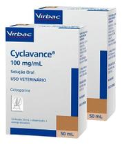 2 Cyclavance 50 Ml 100 Mg/ml Dermatite Cães Cão Virbac 2 Cyclavance 50 Ml 100 Mg/ml Dermatite Cães Cão Virbac