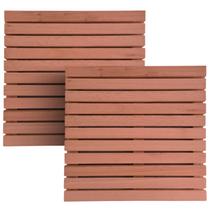 2 Deck Madeira Modular 50x50 Natural Área Interna e Externa