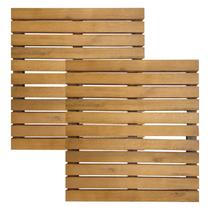 2 Deck Madeira Modular Eucalipto 50x50 Pintado Stain Imbuia