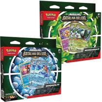 2 Decks Pokémon Baralho Batalha Deluxe Meowscarada Quaquaval EX Copag Cards Cartas em português