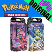 2 Decks Pokémon Baralho Batalha V Deoxys V e Zeraora V Copag Carta Cards