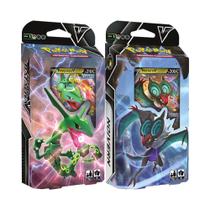 2 Decks Pokémon Espada Escudo Baralho Batalha Rayquaza V e Noivern V Copag Cards Cartas em português