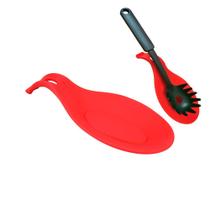 2 Descansos Para Talheres Silicone Utensilio Vermelho - CLINK