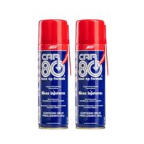 2 Descarbonizante Car 80 300Ml Limpa Bicos Injetores E Carburadores Limpeza Profunda Do Motor Remove Carbono Alta Performance Automotiva Spray