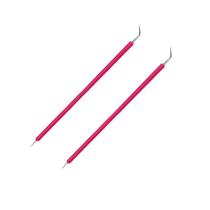 2 Desencravador De Unhas Inox Isis Cutelaria Manicure Rosa