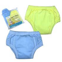2 Desfralde Fralda Treino Cueca Absorvente Azul / Amarelo - G