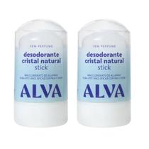 2 Desodorantes Cristal Stick Vegano Alva - 60g 2 Desodorantes Cristal Stick Vegano Alva - 60g