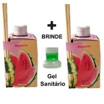 2 Difusor Vareta Melancia Aromatizador Ambiente Casa Perfume Ar 280ml Marca Luz Aroma - Envio Já