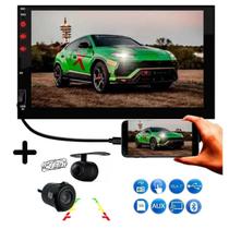 2 Din Central Multimídia Universal Mp5 Câmera Ré Bt Espelha