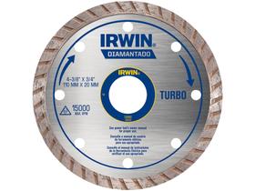 2 Disco de Corte Diamantado Turbo 4.3/8”x3/4 xI110mm x20mm Irwin - IW13893